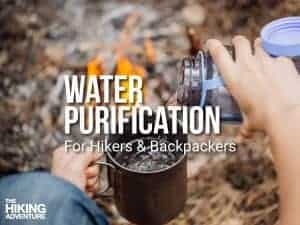 Water Poured from water bottle to a mug with water filter