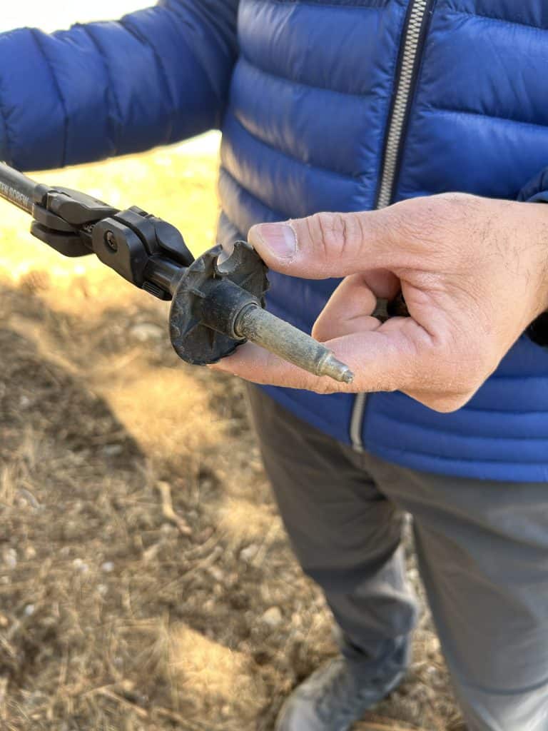 hiking pole with tip cover