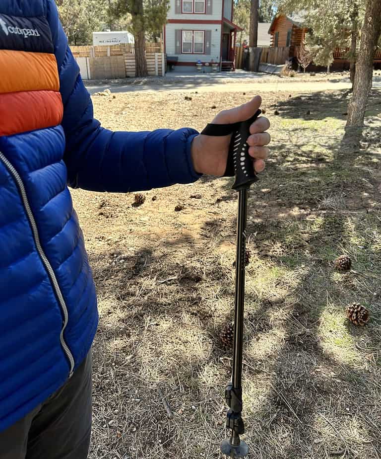 trekking pole strap position