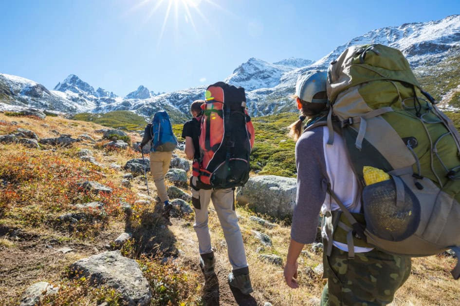 hikers on hiking backpacks
